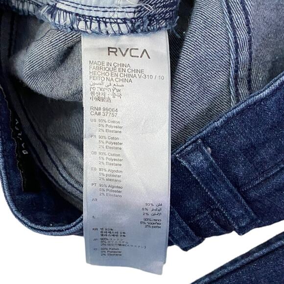 RVCA Skinny Jeans Dayley Medium Wash Size 30 - Picture 9 of 10